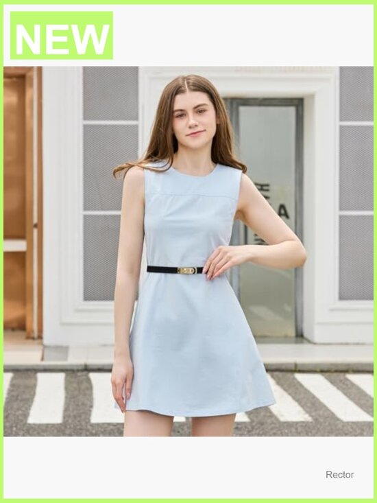 Skinny Leather Belt with Turn-Lock Buckle, Adjustable Thin Belt for Dresses & main image 4